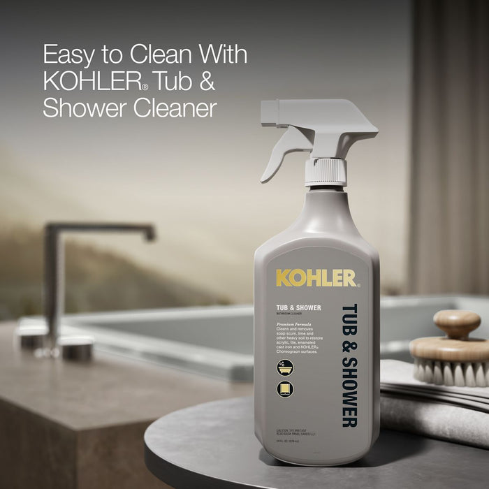 KOHLER K-1848-W1 Underscore 60" x 36" drop-in bath with Bask heated surface, ice grey - view 5