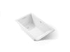 KOHLER K-1848-W1 Underscore 60" x 36" drop-in bath with Bask heated surface, white