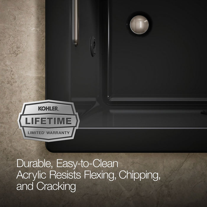 KOHLER Underscore 60" x 36" drop-in heated whirlpool bath