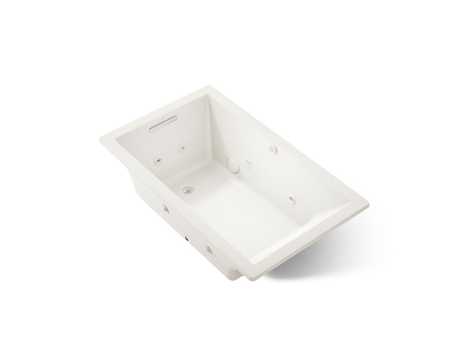 KOHLER K-1849-XHGH Underscore 60" x 36" drop-in Heated BubbleMassage air bath with whirlpool, biscuit