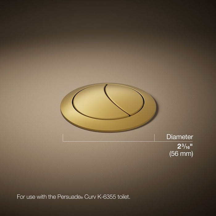 KOHLER K-186 Persuade Dual-flush actuator, vibrant brushed moderne brass - view 5