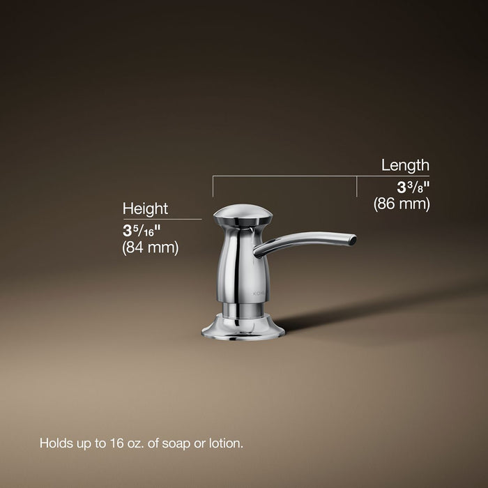 3/4 view of product with dimensions