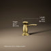 3/4 view of product with dimensions