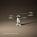3/4 view of product with dimensions