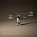 3/4 view of product with dimensions