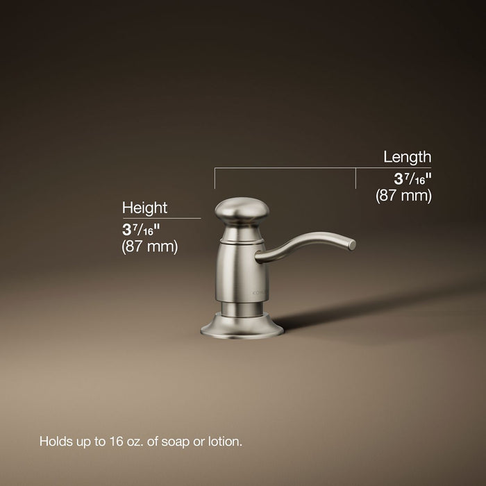 3/4 view of product with dimensions