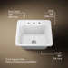 KOHLER K-19017-3 Glen Falls 25" top-/undermount single-bowl utility sink