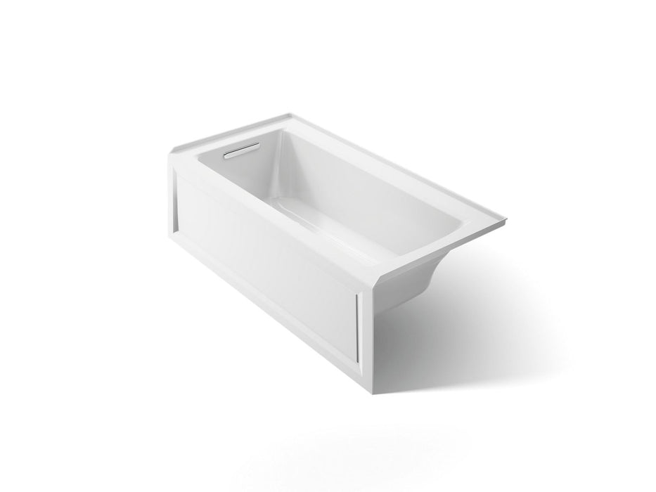 KOHLER K-1946-LAW Archer 60" x 30" alcove bath with Bask heated surface, alcove left drain