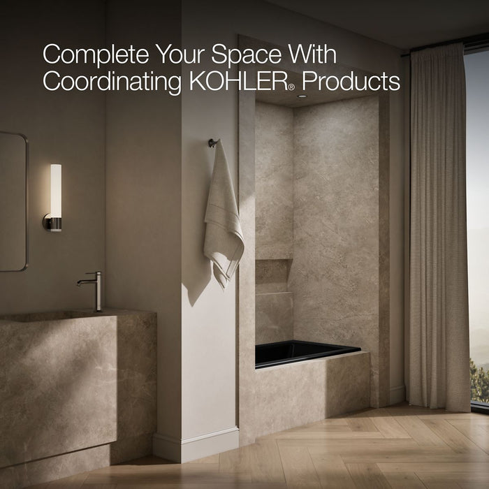 KOHLER K-1946-L Archer 60" x 30" alcove bath, left drain, black black - view 4