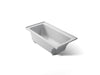 KOHLER K-1946-L Archer 60" x 30" alcove bath, left drain, ice grey