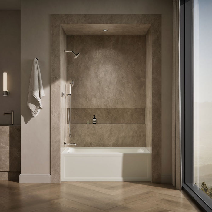 KOHLER Archer 60" x 30" alcove bath, left drain