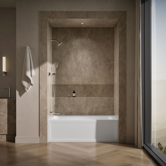 KOHLER K-1946-LAW Archer 60" x 30" alcove bath with Bask heated surface, alcove left drain, white - view 5