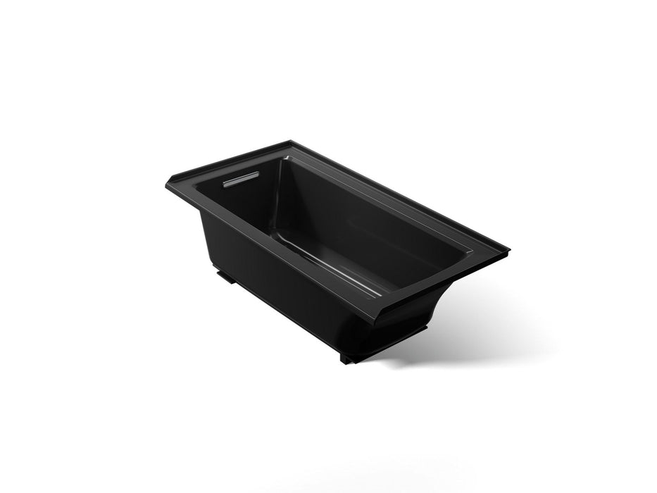 KOHLER K-1946-LW Archer 60" x 30" alcove bath with Bask heated surface, left drain, black black
