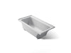 KOHLER K-1946-LW Archer 60" x 30" alcove bath with Bask heated surface, left drain, ice grey
