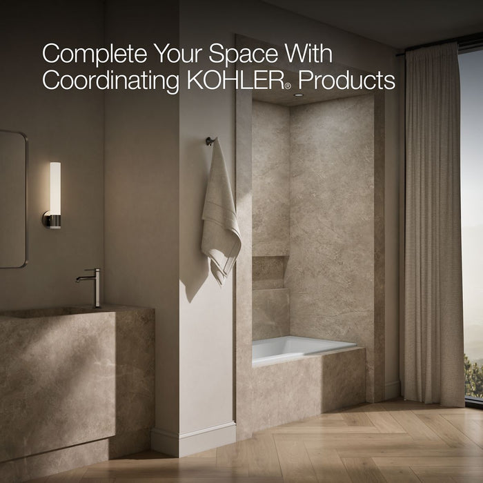 KOHLER K-1946-LW Archer 60" x 30" alcove bath with Bask heated surface, left drain, ice grey - view 4
