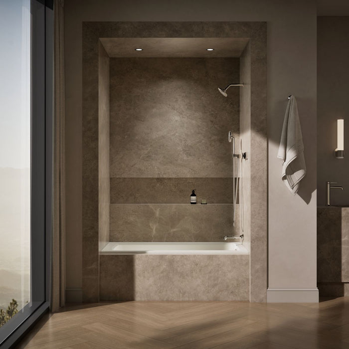KOHLER K-1946-R Archer 60" x 30" alcove bath, right drain, biscuit - view 5