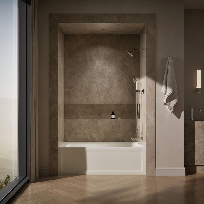 KOHLER Archer 60" x 30" alcove bath right drain