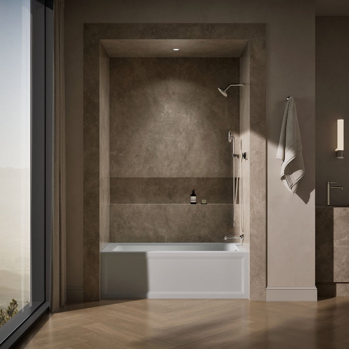 KOHLER K-1946-RAW Archer 60" x 30" alcove bath with Bask heated surface, right drain, ice grey - view 5