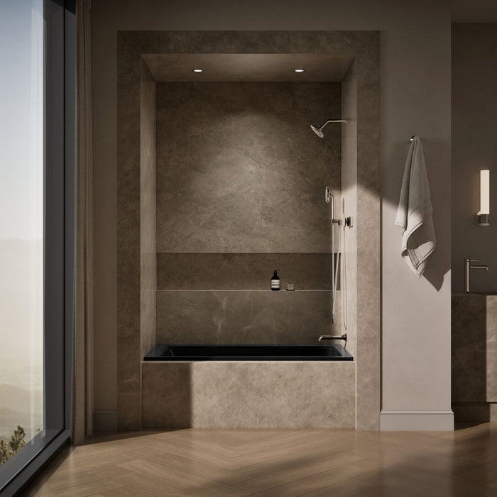 KOHLER Archer 60" x 30" alcove bath with Bask heated surface, right drain