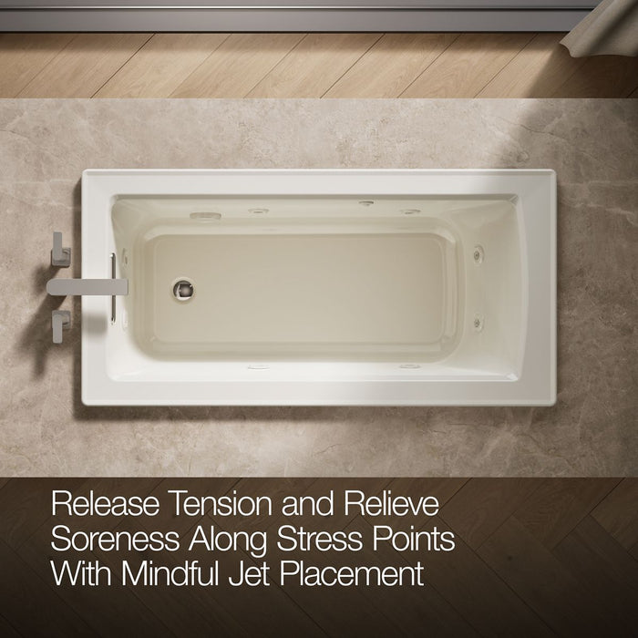 KOHLER K-1947 Archer 60" x 30" drop-in whirlpool bath