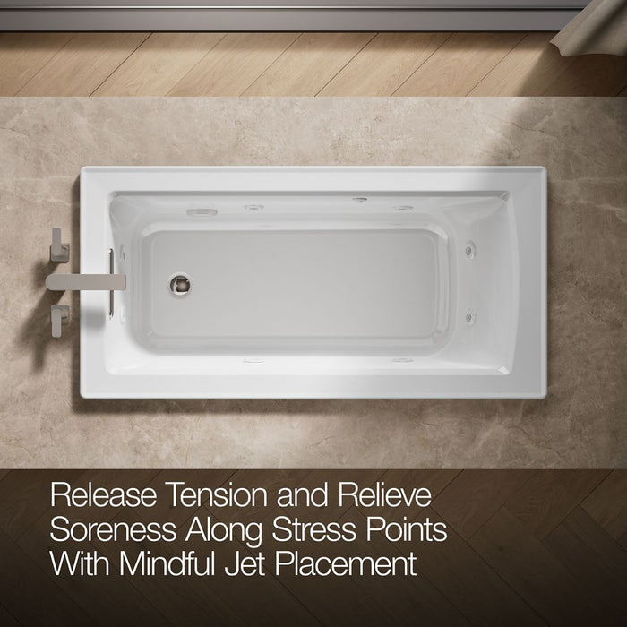 KOHLER K-1947 Archer 60" x 30" drop-in whirlpool bath
