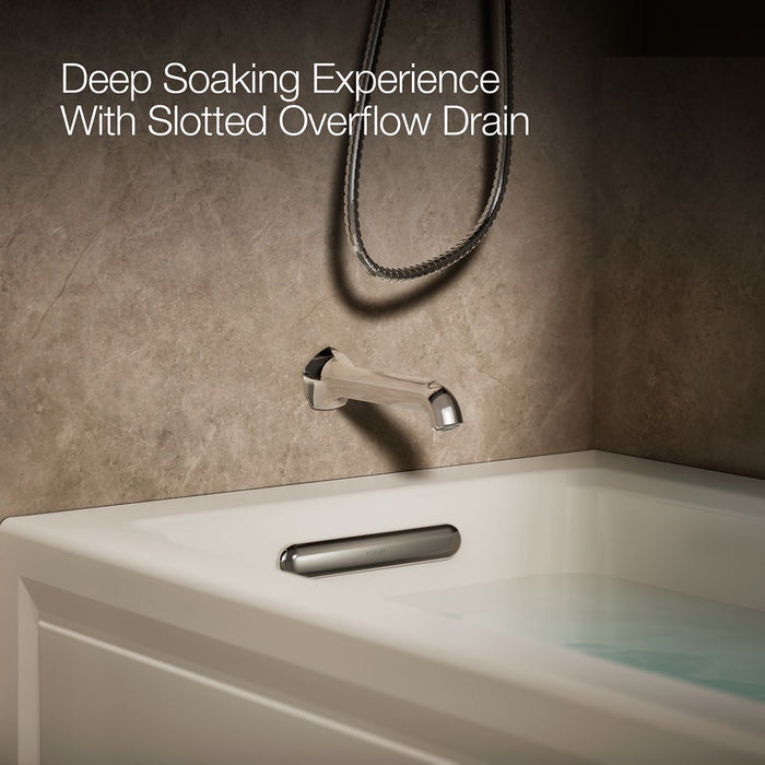 KOHLER Archer 60" x 30" alcove Heated BubbleMassage air bath, left drain