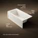 KOHLER K-1947-GHLA Archer 60" x 30" alcove Heated BubbleMassage air bath, left drain, biscuit - view 5