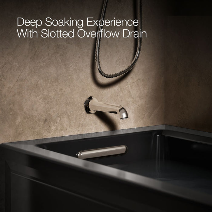 KOHLER Archer 60" x 30" alcove Heated BubbleMassage air bath, left drain