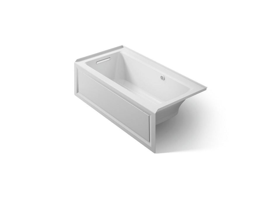 KOHLER K-1947-GHLAW Archer 60" x 30" integral apron Heated BubbleMassage air bath with Bask heated surface and left-hand...