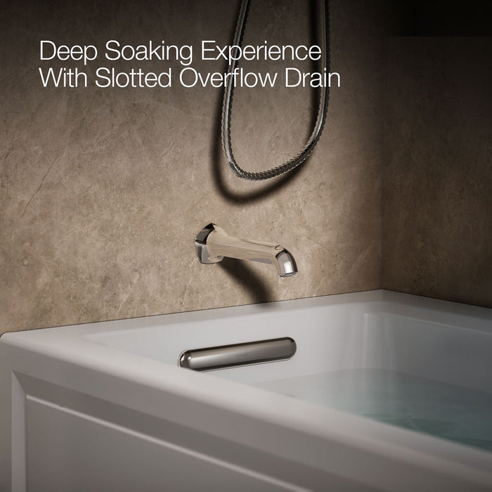 KOHLER K-1947-GHLAW Archer 60" x 30" integral apron Heated BubbleMassage air bath with Bask heated surface and left-hand...