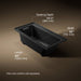 KOHLER K-1947-GHLF Archer 60" x 30" alcove Heated BubbleMassage air bath, left drain, black black - view 5