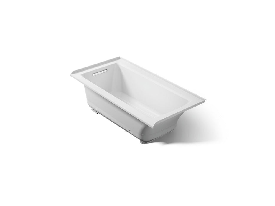 KOHLER K-1947-GHLF Archer 60" x 30" alcove Heated BubbleMassage air bath, left drain, ice grey