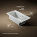 KOHLER Archer 60" x 30" alcove Heated BubbleMassage air bath with Bask heated surface, left drain