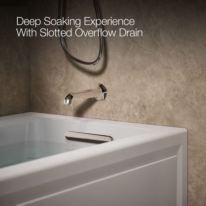 KOHLER Archer 60" x 30" alcove Heated BubbleMassage air bath, right drain