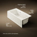 KOHLER K-1947-GHRAW Archer 60" x 30" alcove Heated BubbleMassage air bath with Bask heated surface, right drain, biscuit...