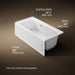 KOHLER Archer 60" x 30" alcove Heated BubbleMassage air bath with Bask heated surface, right drain