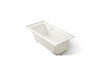 KOHLER K-1947-GHRW Archer 60" x 30" alcove Heated BubbleMassage air bath with Bask heated surface, right drain, biscuit