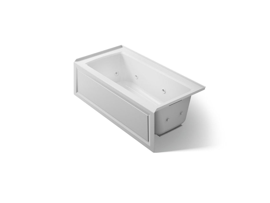 KOHLER K-1947-HRA Archer 60" x 30" alcove heated whirlpool bath, right drain, ice grey