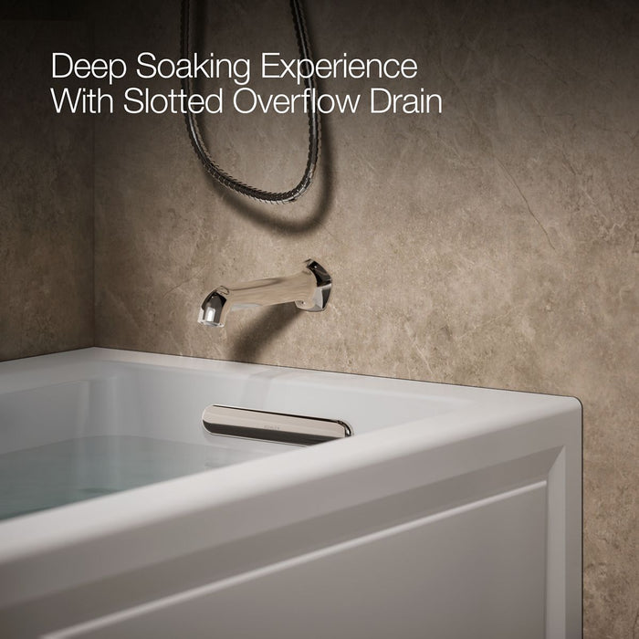 KOHLER K-1947-HRA Archer 60" x 30" alcove heated whirlpool bath, right drain, ice grey - view 4