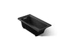 KOHLER K-1947-L Archer 60" x 30" alcove whirlpool bath, left drain, black black