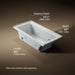 KOHLER K-1947-L Archer 60" x 30" alcove whirlpool bath, left drain, ice grey - view 5