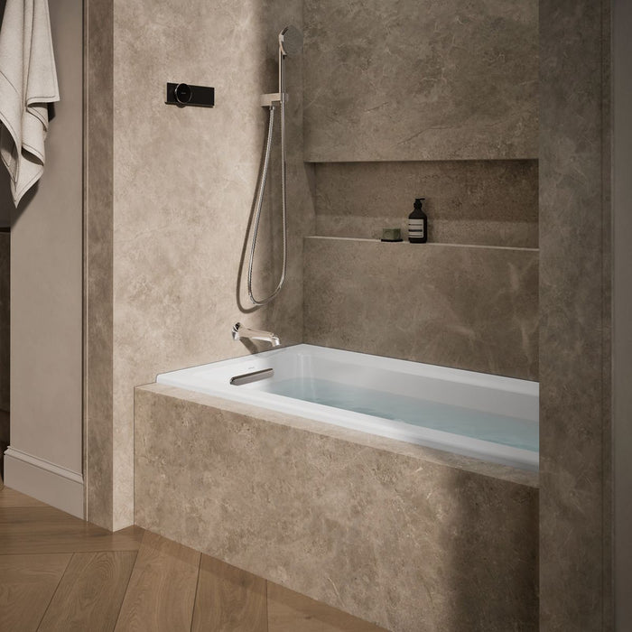 KOHLER K-1947-L Archer 60" x 30" alcove whirlpool bath, left drain, white - view 3