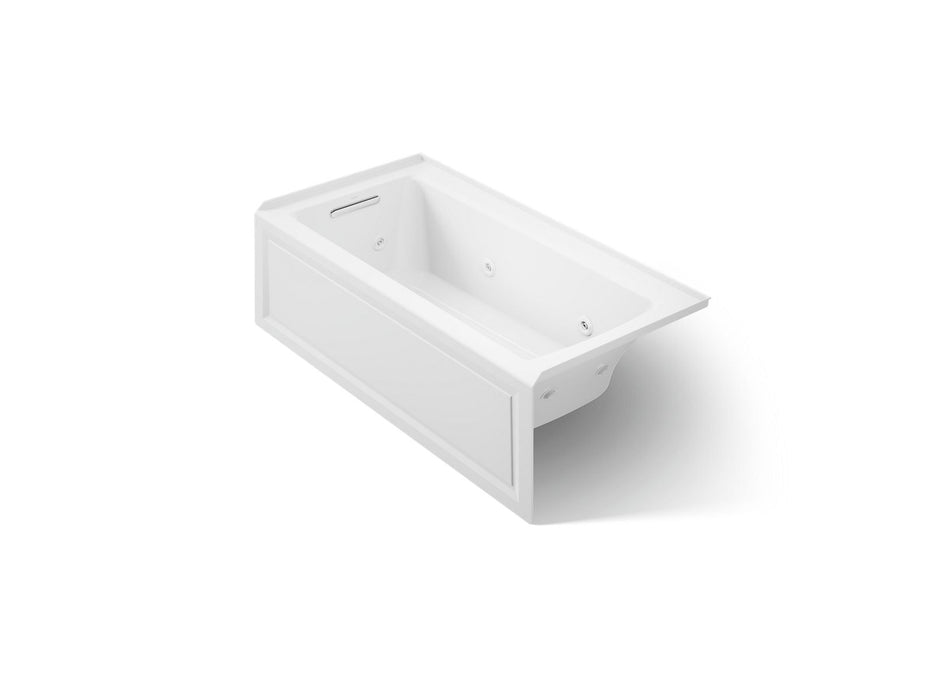 KOHLER Archer 60" x 30" alcove whirlpool bath, left drain