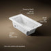 KOHLER Archer 60" x 30" alcove heated whirlpool bath, left drain