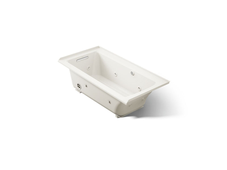 KOHLER K-1947-LW Archer 60" x 30" alcove whirlpool bath with Bask heated surface, left drain