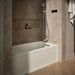 KOHLER K-1947-RAW Archer 60" x 30" alcove whirlpool bath with Bask heated surface, right drain, biscuit - view 2