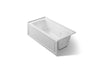 KOHLER K-1947-RAW Archer 60" x 30" alcove whirlpool bath with Bask heated surface, right drain, ice grey