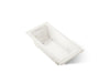 KOHLER K-1947-W1 Archer 60" x 30" drop-in whirlpool bath with Bask heated surface, biscuit