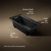 KOHLER K-1947-XHGHL Archer 60" x 30" alcove Heated BubbleMassage air bath and whirlpool, left drain, black black - view 5