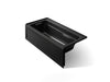 KOHLER K-1948-LAW Archer 66" x 32" alcove bath with Bask heated surface, left drain, black black
